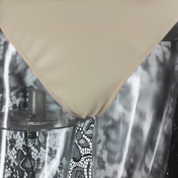 Plunging V Lace Dress with Built-In Bodysuit - Picture 7 of 8